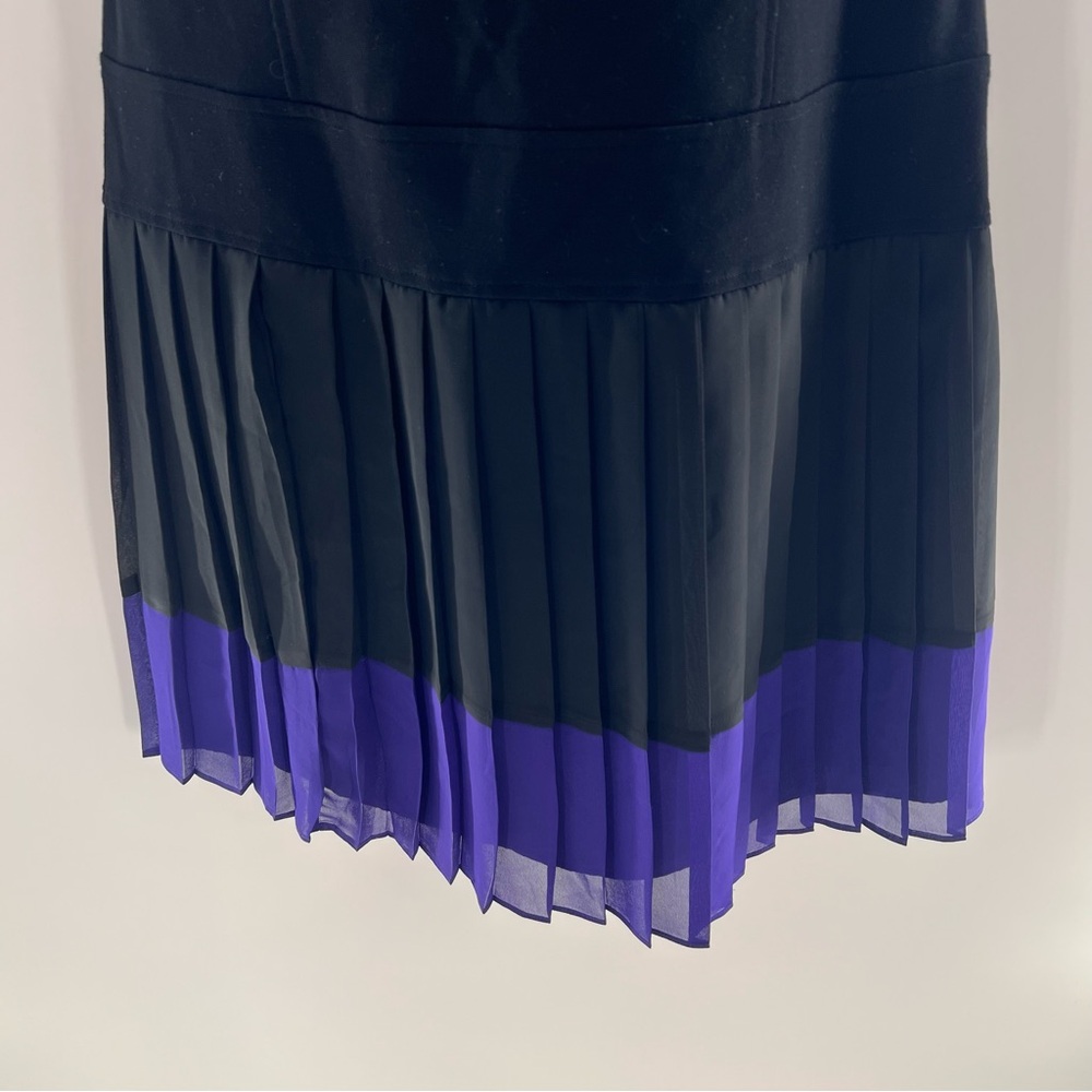 LOFT Black and Purple Mini Dress - Picture 13 of 16